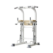 FITPRO Power Tower Pull Up Bar Station Adjustable Height Heavy Duty Steel Frame Multi-Function Strength Training Home Gym - White