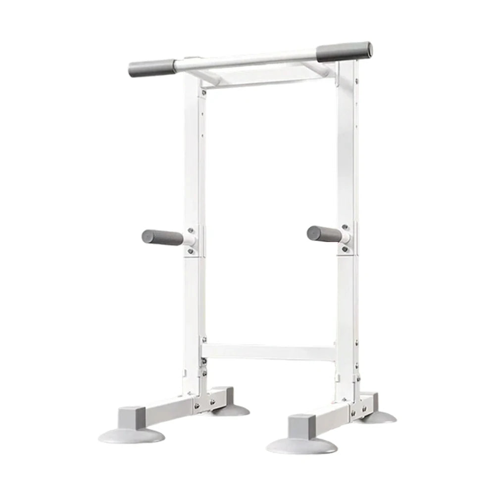 FITPRO Pull Up Bar Station Heavy Duty Steel Frame Wide Base Anti-Slip Design Multi-Function Strength Training Home Gym - White