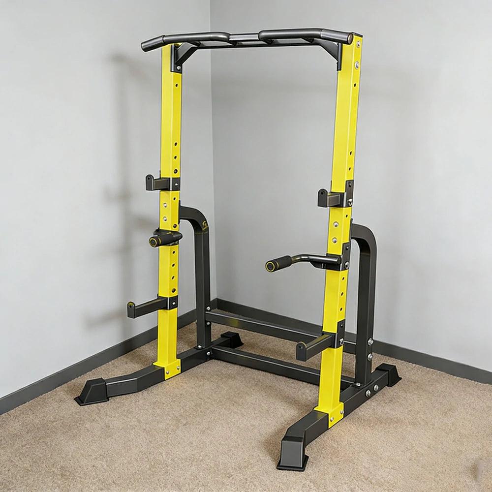 FITPRO Multifunctional Power Tower H-Shape Base Heavy Duty Steel Frame Adjustable Pull Up Dip Station Home Gym Training