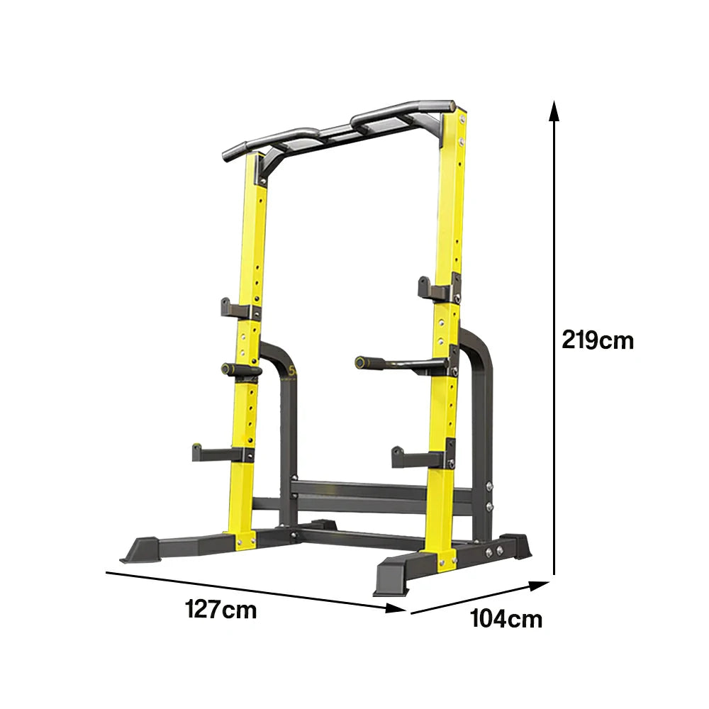 FITPRO Multifunctional Power Tower H-Shape Base Heavy Duty Steel Frame Adjustable Pull Up Dip Station Home Gym Training