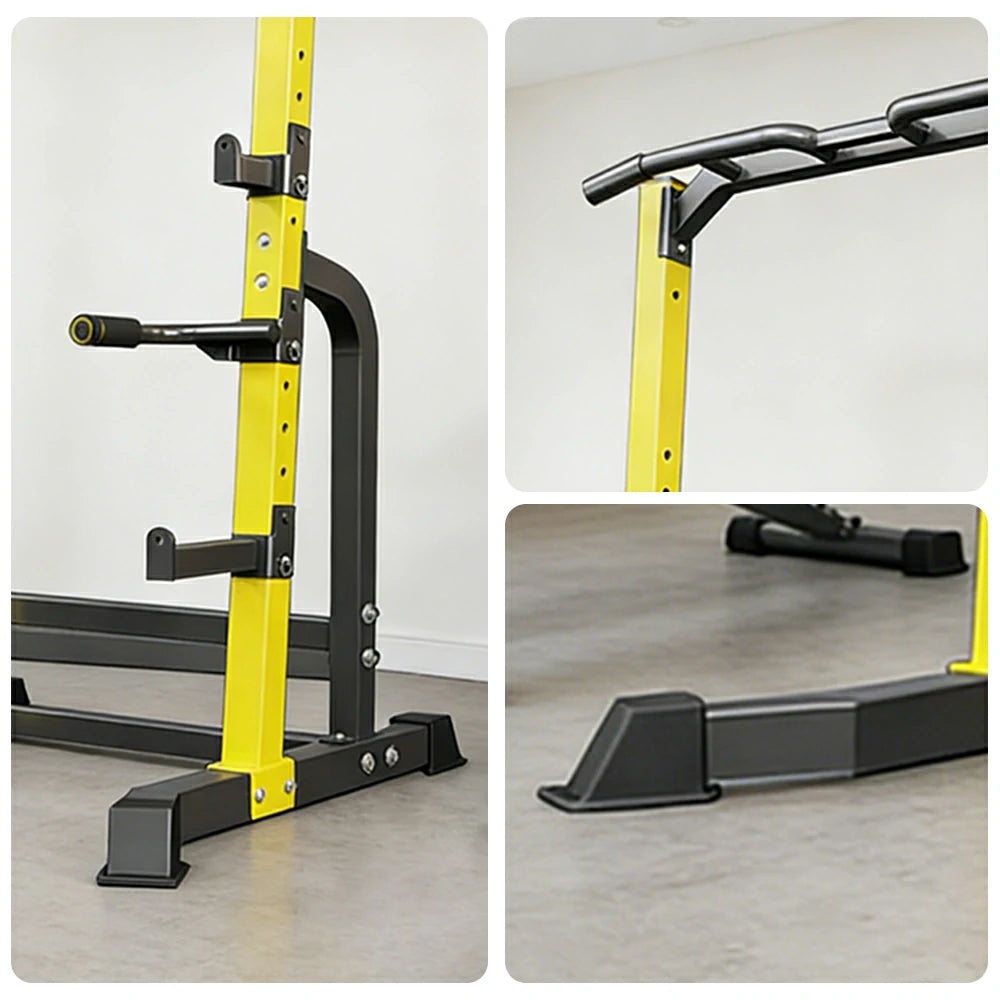 FITPRO Multifunctional Power Tower H-Shape Base Heavy Duty Steel Frame Adjustable Pull Up Dip Station Home Gym Training