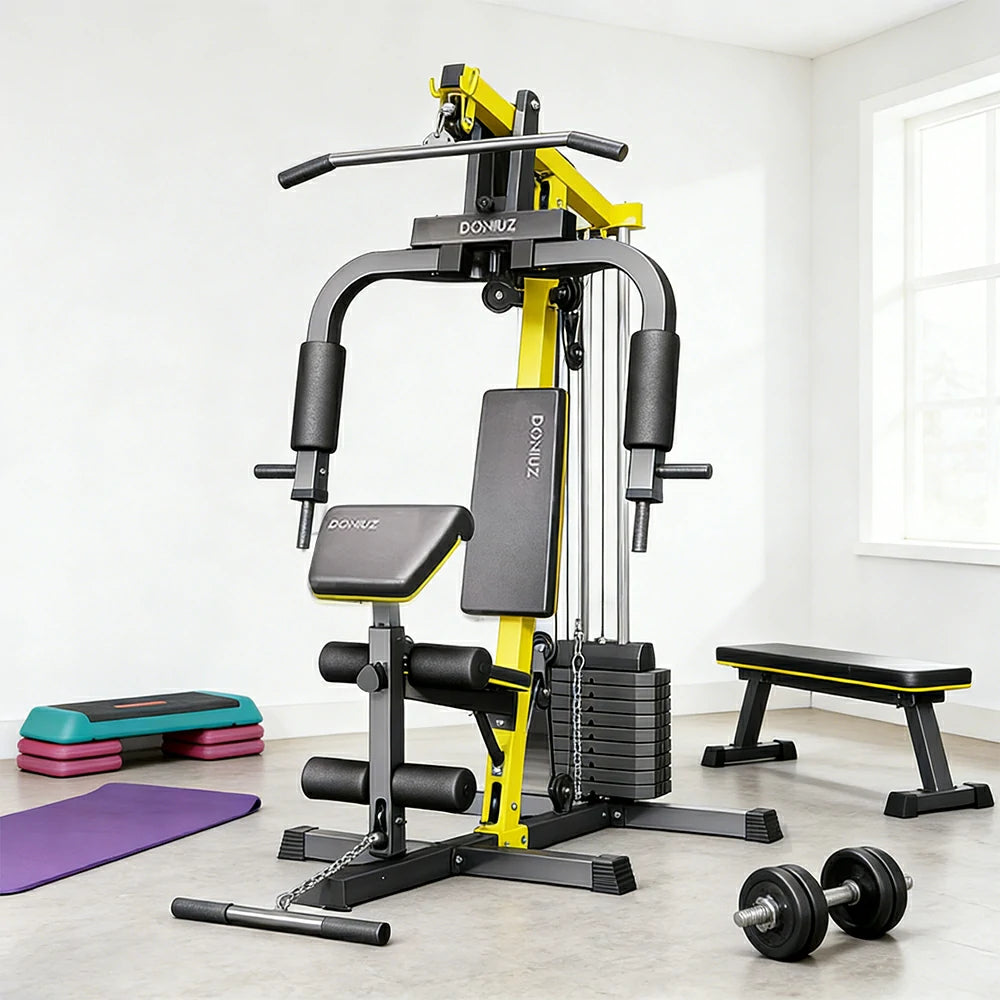 FITPRO Multi-Function Home Gym Station All-in-One Strength Training Machine with Weight Stack Full Body Workout