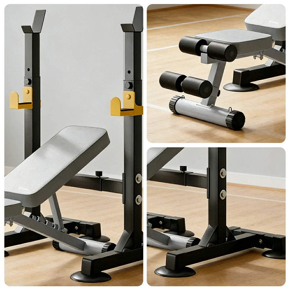 FITPRO Adjustable Squat Rack Barbell Stand 550kg Capacity Compact Home Gym Strength Training for Small Spaces