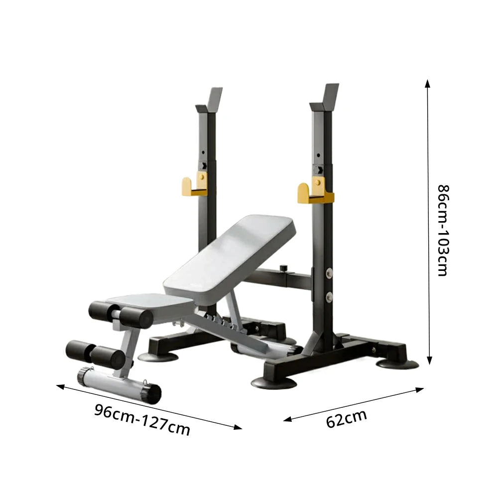 FITPRO Adjustable Squat Rack Barbell Stand 550kg Capacity Compact Home Gym Strength Training for Small Spaces