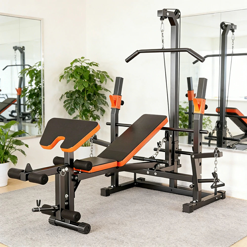FITPRO Multi Function Power Rack System Lat Pulldown Full Body Training 300kg Capacity Home Gym