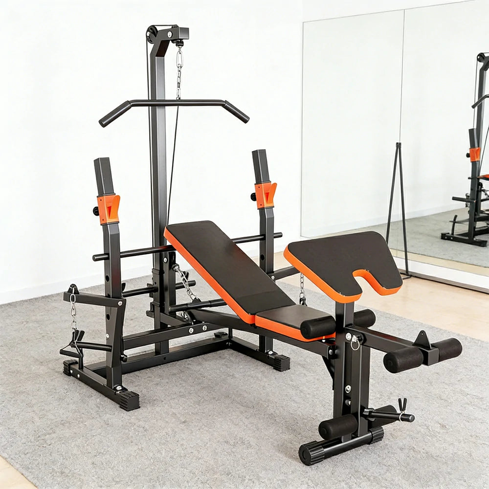 FITPRO Multi Function Power Rack System Lat Pulldown Full Body Training 300kg Capacity Home Gym