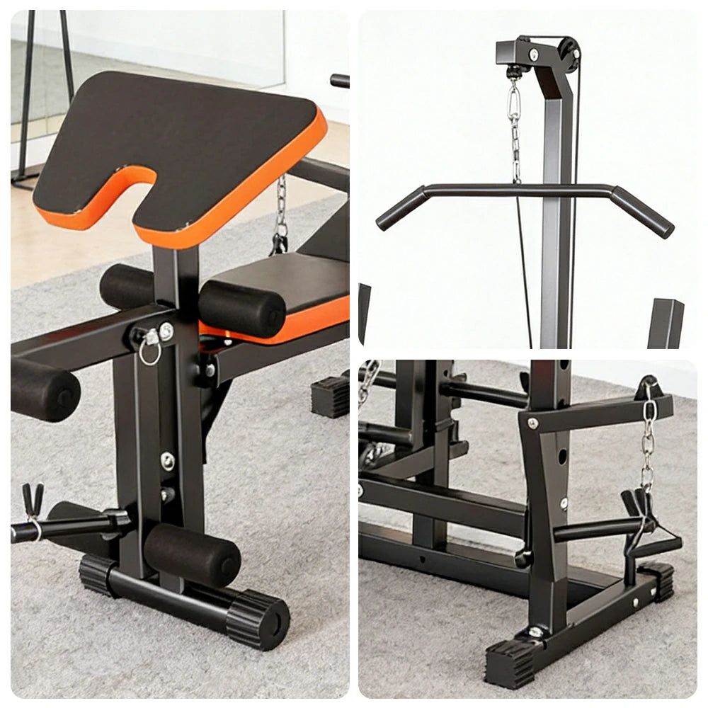 FITPRO Multi Function Power Rack System Lat Pulldown Full Body Training 300kg Capacity Home Gym
