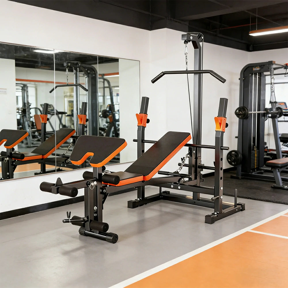 FITPRO Multi Function Power Rack System Lat Pulldown Rowing Chest Fly Full Body Home Gym Training 300kg Capacity
