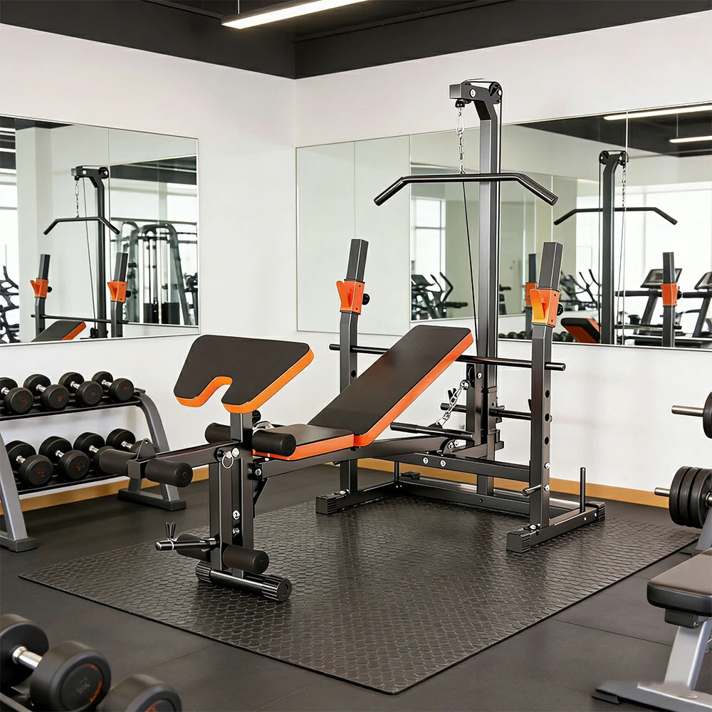 FITPRO Multi Function Power Rack System Lat Pulldown Rowing Chest Fly Full Body Home Gym Training 300kg Capacity