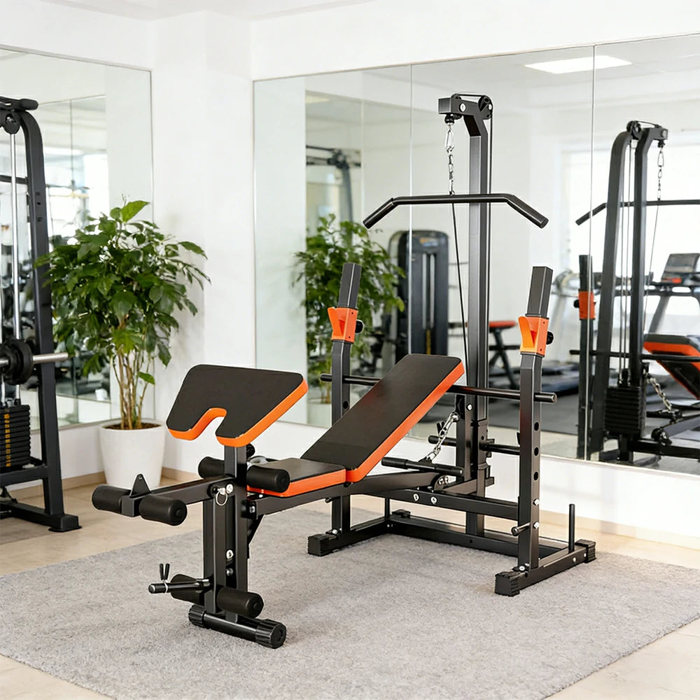FITPRO Multi Function Power Rack System Lat Pulldown Rowing Chest Fly Full Body Home Gym Training 300kg Capacity