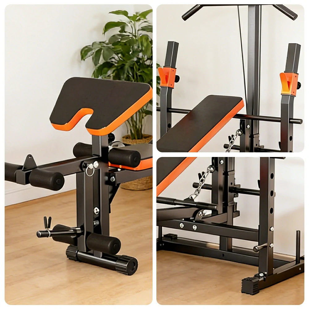 FITPRO Multi Function Power Rack System Lat Pulldown Rowing Chest Fly Full Body Home Gym Training 300kg Capacity