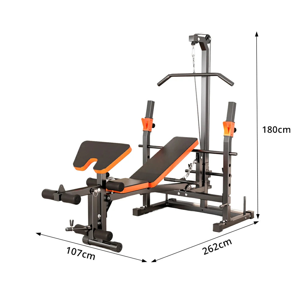FITPRO Multi Function Power Rack System Lat Pulldown Rowing Chest Fly Full Body Home Gym Training 300kg Capacity