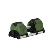 FITPRO Adjustable Dumbbell Set Quick Change Multi Weight Home Gym Compact Strength Training - Green