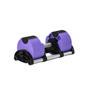 FITPRO Adjustable Dumbbell Set Quick Change Multi Weight Home Gym Compact Strength Training - Purple