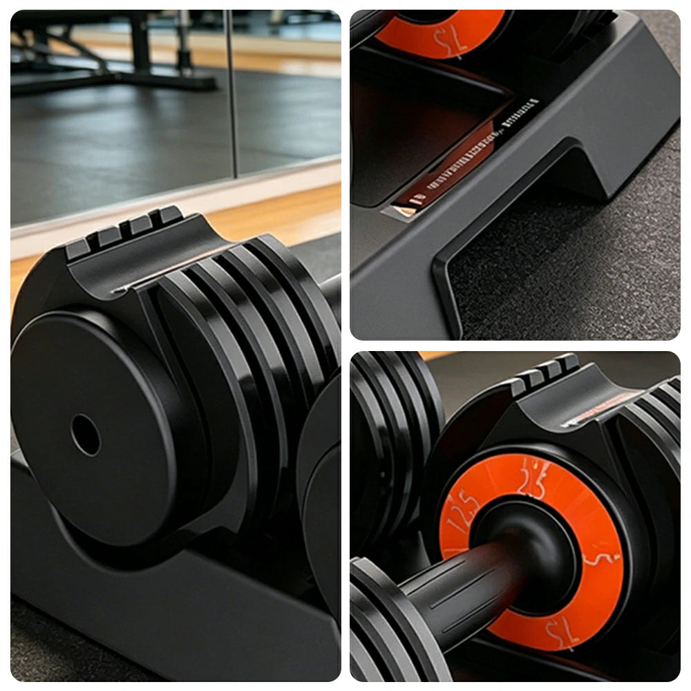 FITPRO Smart Adjustable Dumbbell Set Pair 25LB Quick Change Voice Guided Compact Home Gym Strength Training
