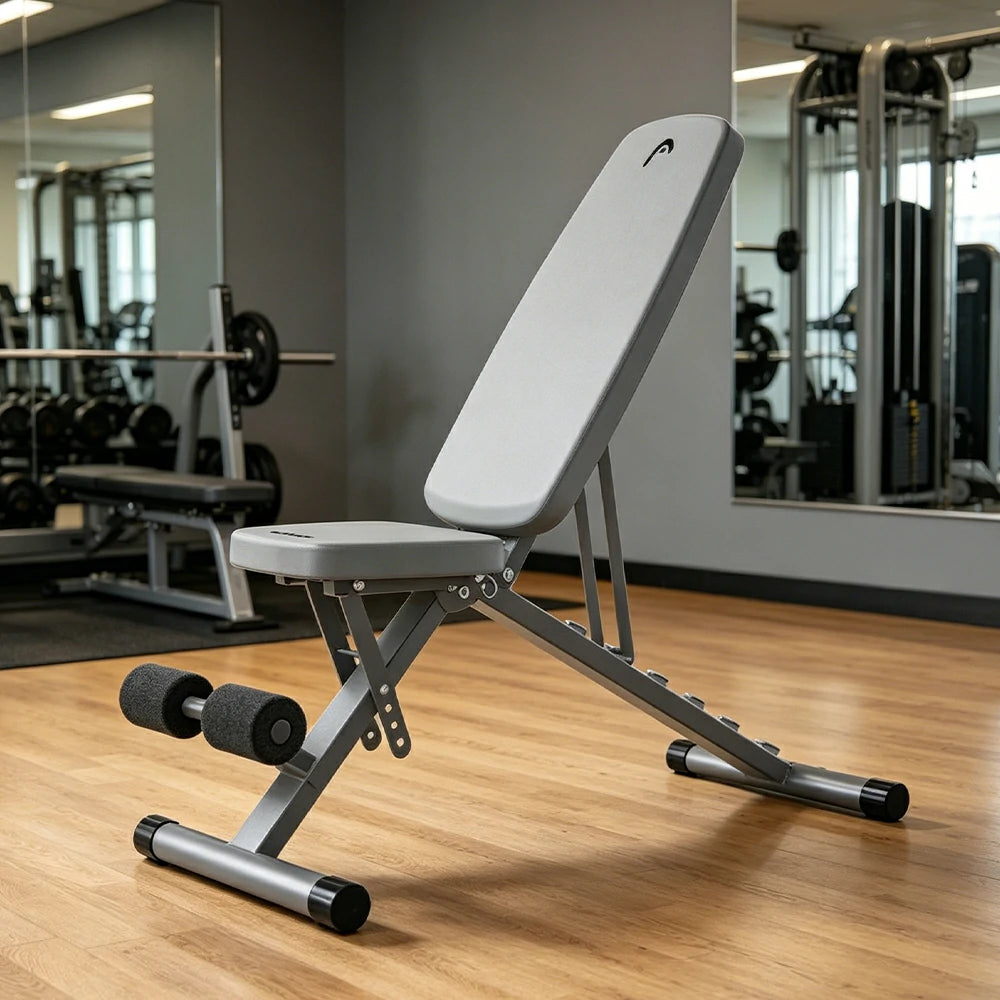 FITPRO Adjustable Weight Bench Foldable 400kg Capacity Multi Function Full Body Home Gym Training - Grey