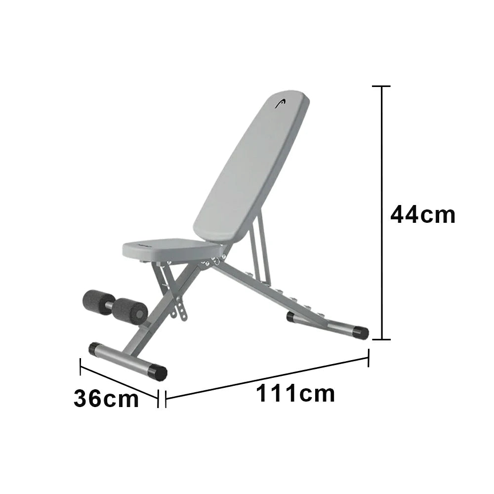 FITPRO Adjustable Weight Bench Foldable 400kg Capacity Multi Function Full Body Home Gym Training - Grey