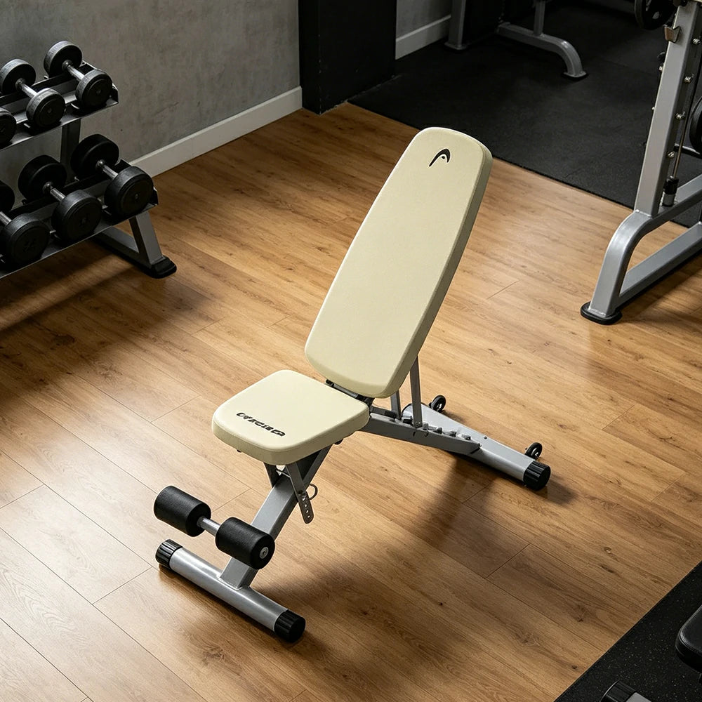 FITPRO Adjustable Weight Bench Foldable 400kg Capacity Multi Function Full Body Home Gym Training - Yellow