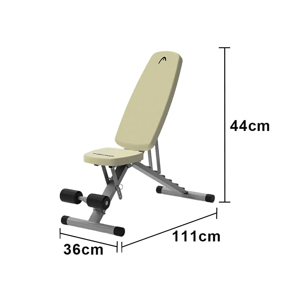 FITPRO Adjustable Weight Bench Foldable 400kg Capacity Multi Function Full Body Home Gym Training - Yellow