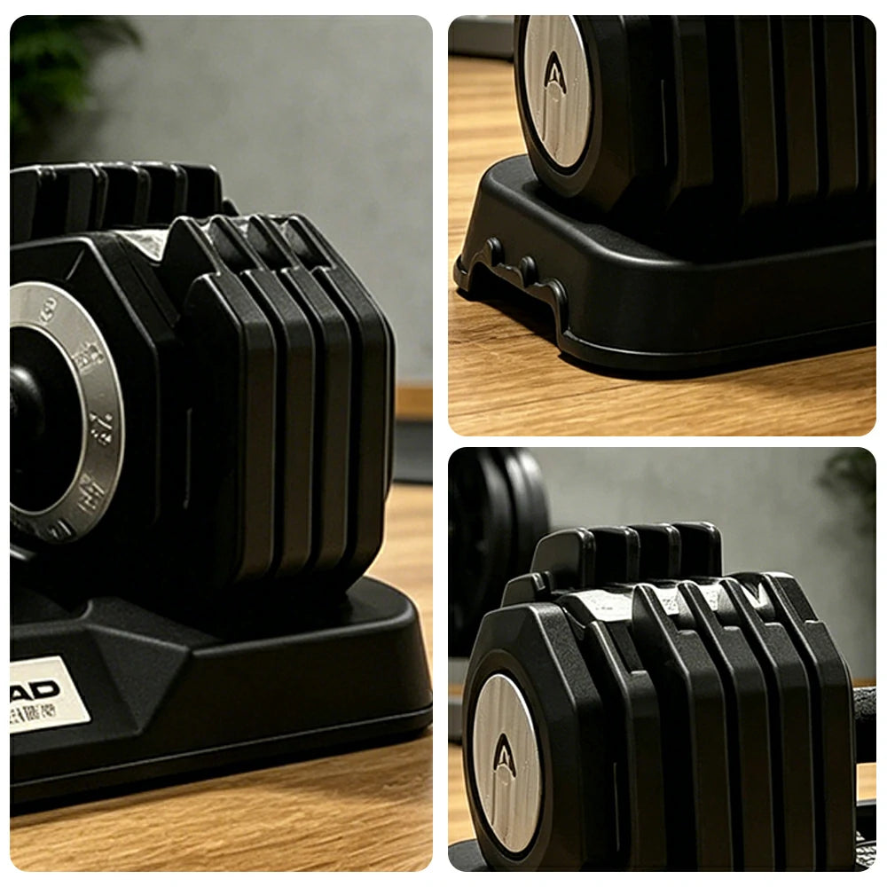 FITPRO Adjustable Dumbbell Single 1 Second Quick Change 10 Level Steel Weight Compact Home Gym Strength Training