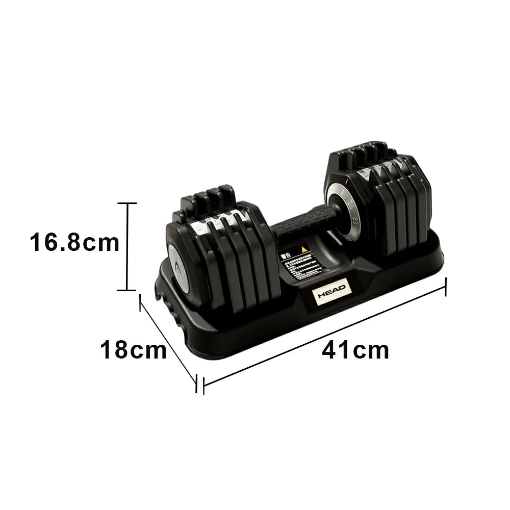 FITPRO Adjustable Dumbbell Single 1 Second Quick Change 10 Level Steel Weight Compact Home Gym Strength Training