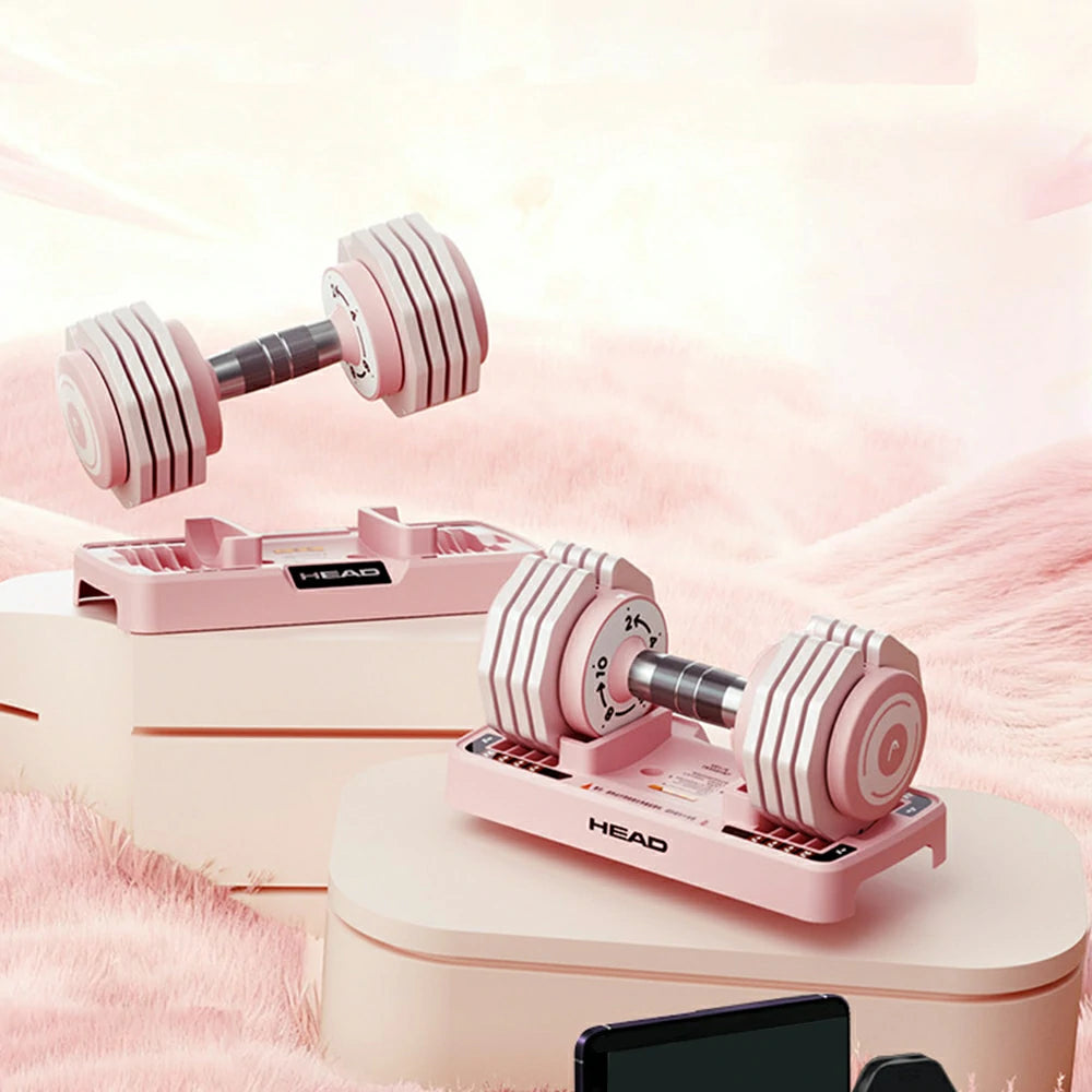 FITPRO Smart Adjustable Dumbbell with Rotary Quick Adjustment and Dual Safety Lock for Home Strength Training