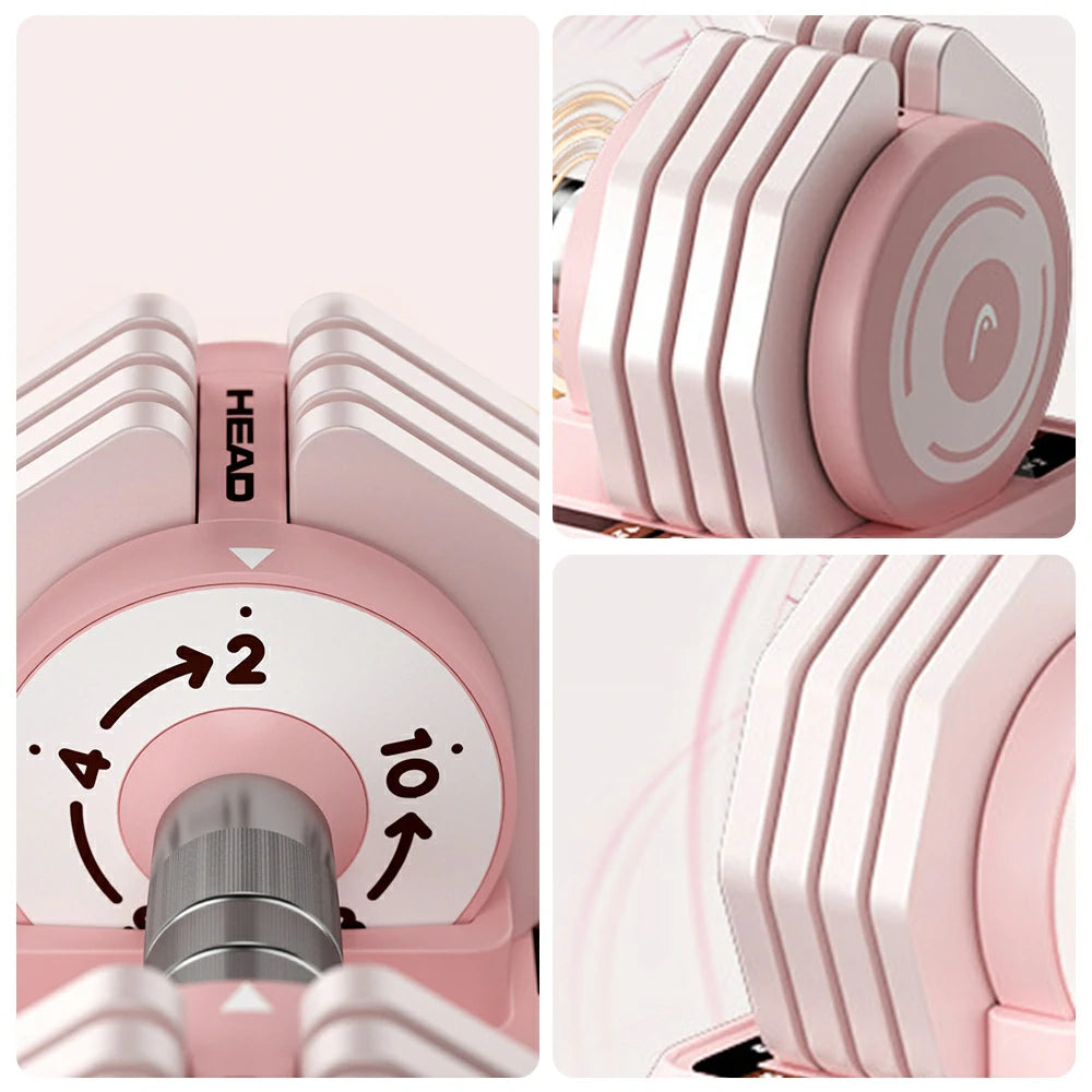 FITPRO Smart Adjustable Dumbbell with Rotary Quick Adjustment and Dual Safety Lock for Home Strength Training