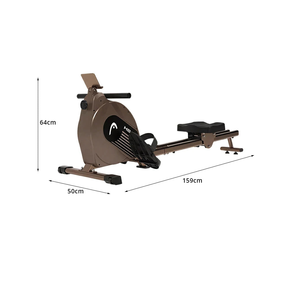 FITPRO Smart Rowing Machine with 32-Level Electromagnetic Resistance and Self-Powered Silent Design for Home Fat-Burning Training - Coffee