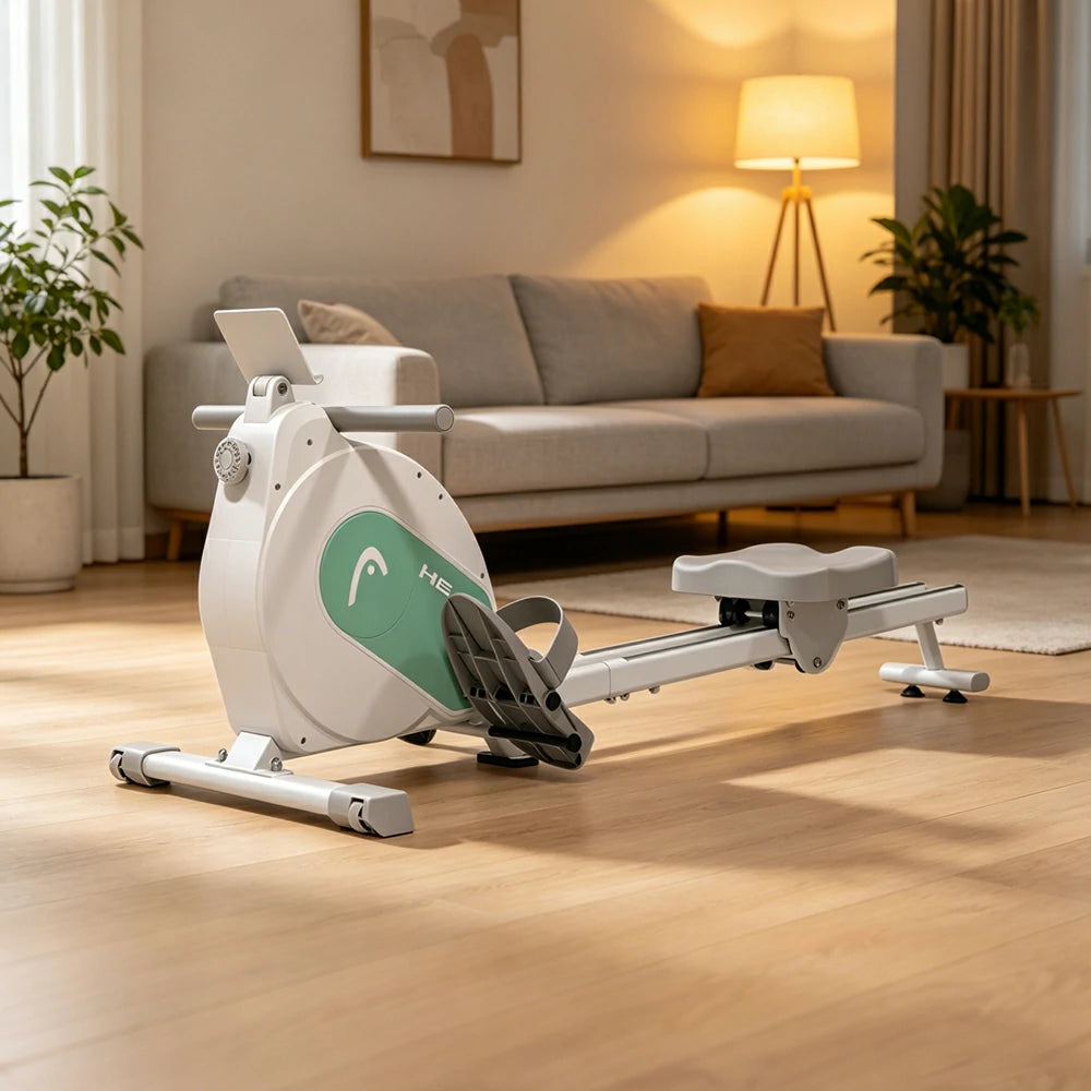 FITPRO Smart Rowing Machine with 32-Level Electromagnetic Resistance and Self-Powered Silent Design for Home Fat-Burning Training - Green