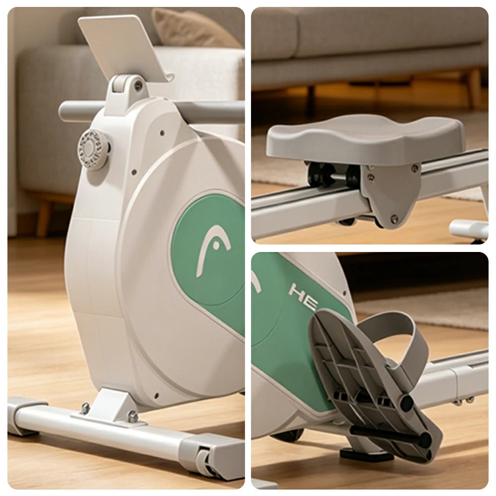 FITPRO Smart Rowing Machine with 32-Level Electromagnetic Resistance and Self-Powered Silent Design for Home Fat-Burning Training - Green
