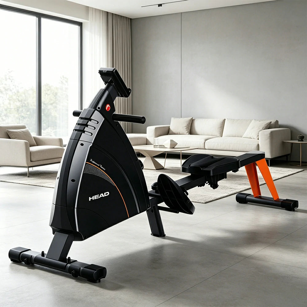 FITPRO Foldable Magnetic Rowing Machine with Bluetooth, IPAD Holder and Ready-to-Use Design for Home Full-Body Fat-Burning Training