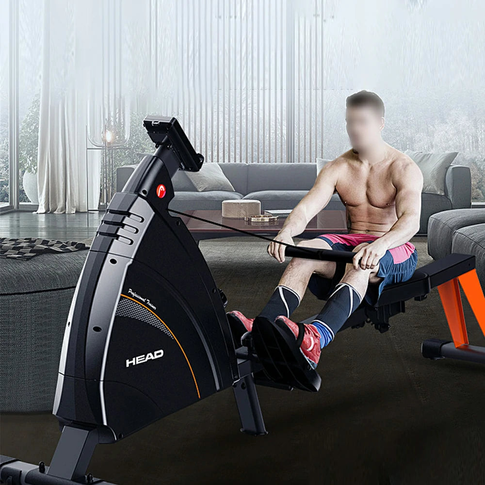 FITPRO Foldable Magnetic Rowing Machine with Bluetooth, IPAD Holder and Ready-to-Use Design for Home Full-Body Fat-Burning Training