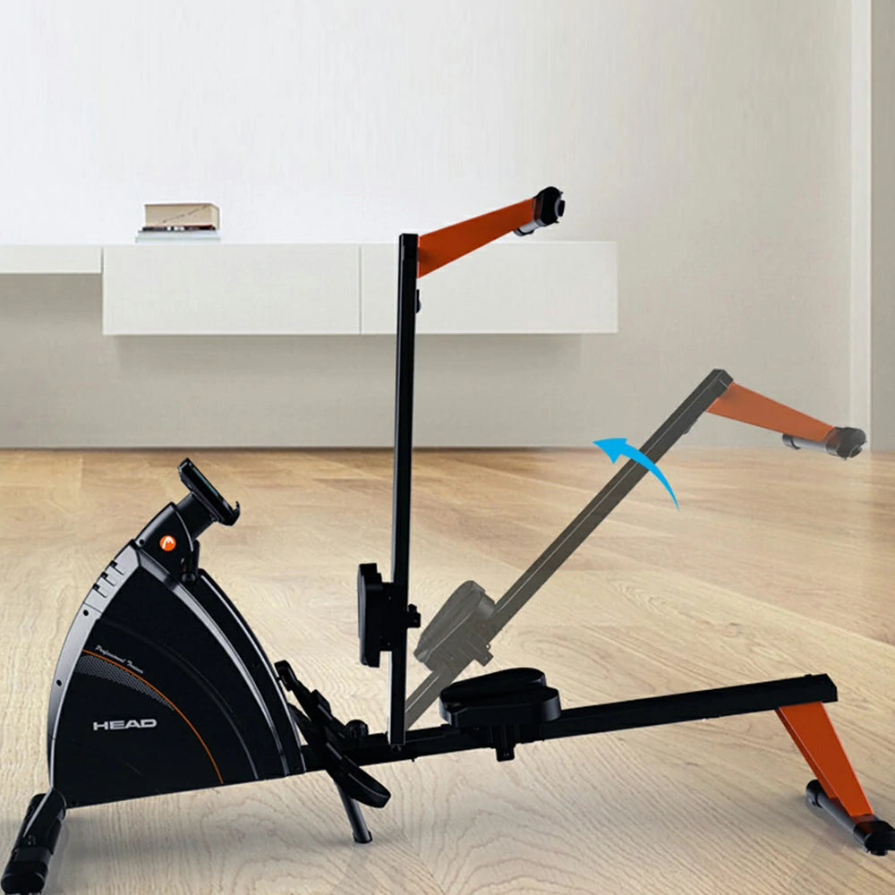FITPRO Foldable Magnetic Rowing Machine with Bluetooth, IPAD Holder and Ready-to-Use Design for Home Full-Body Fat-Burning Training