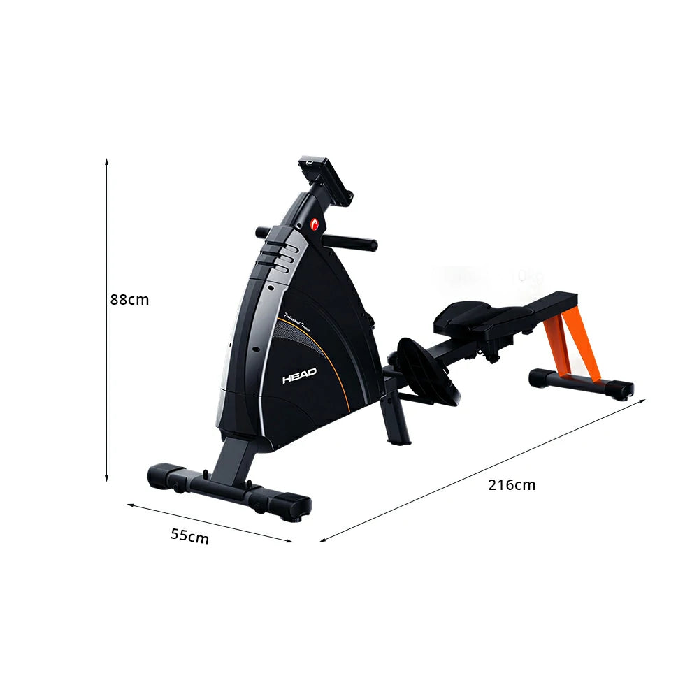 FITPRO Foldable Magnetic Rowing Machine with Bluetooth, IPAD Holder and Ready-to-Use Design for Home Full-Body Fat-Burning Training