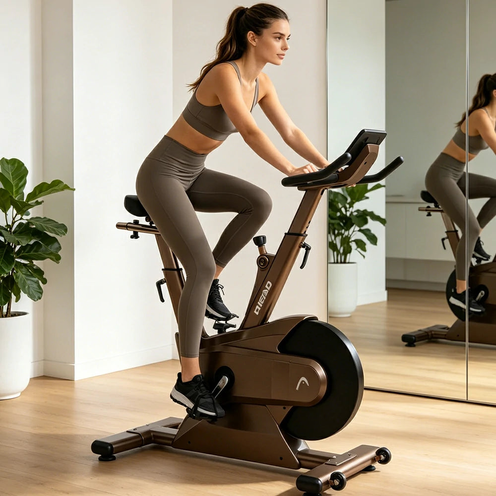 FITPRO Light Commercial Exercise Bike with 32-Level Magnetic Resistance and Self-Powered Silent Riding for Home Advanced Training