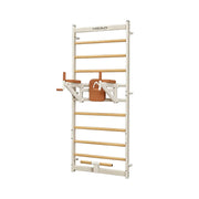FITPRO Wall-Mounted Stall Bar with Beech Wood Bars and Stable Support for Home Stretching and Posture Training