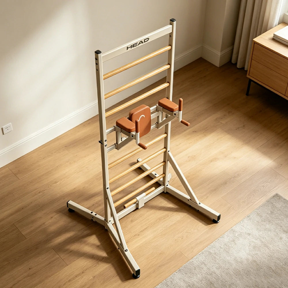 FITPRO Stall Bar with Base Support, Beech Wood Bars and Stable Support for Home Stretching and Posture Training