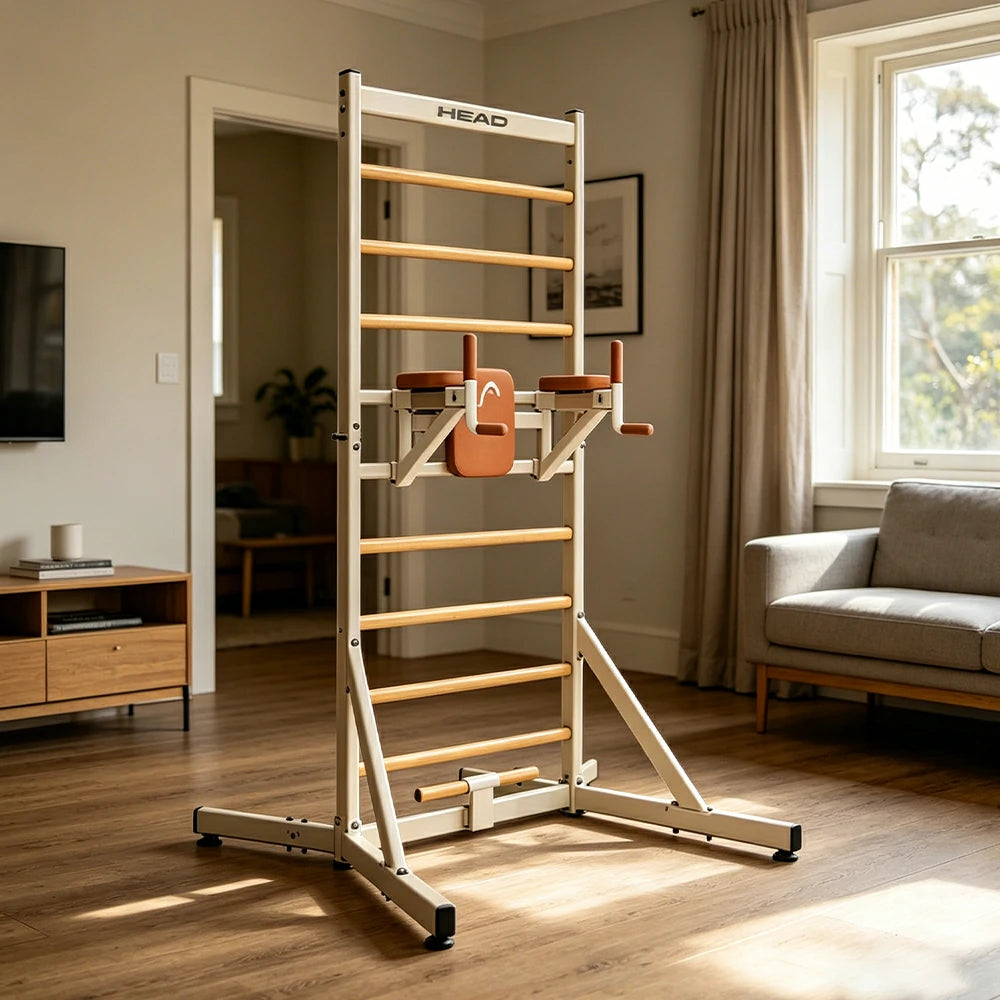 FITPRO Stall Bar with Base Support, Beech Wood Bars and Stable Support for Home Stretching and Posture Training
