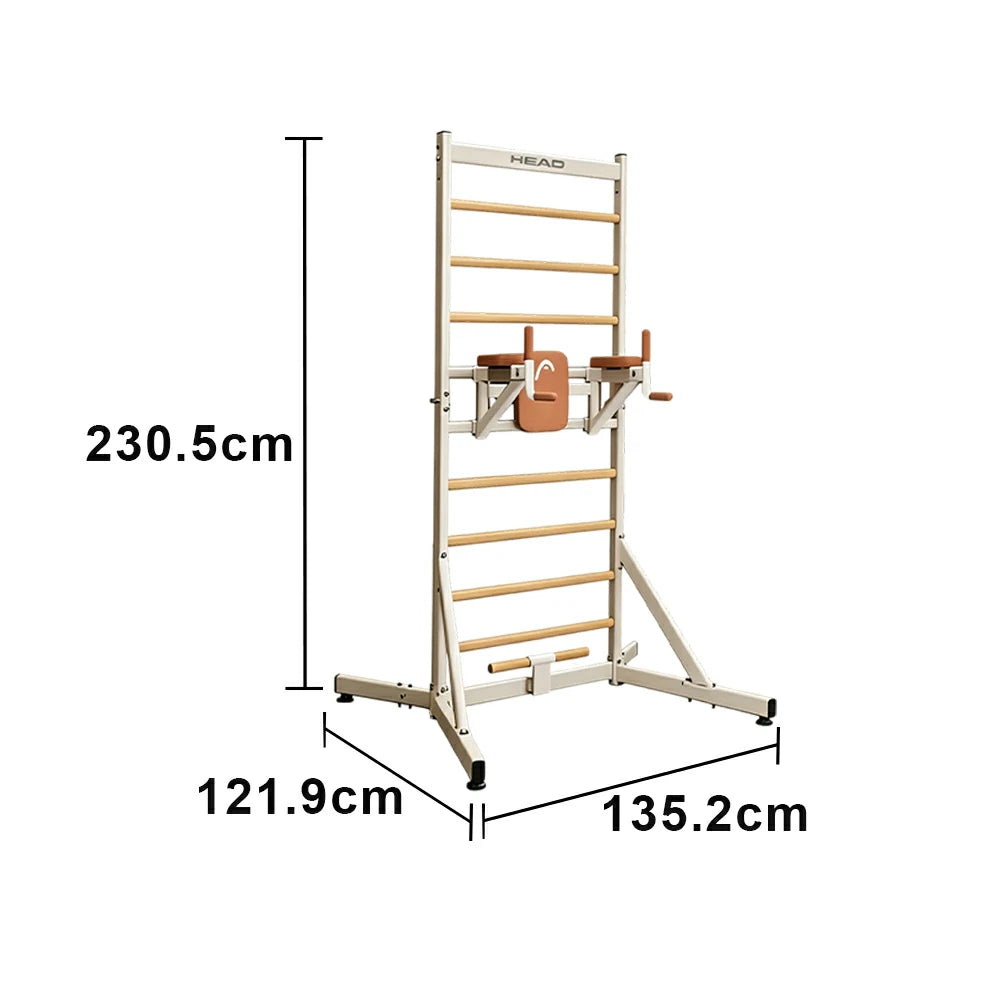 FITPRO Stall Bar with Base Support, Beech Wood Bars and Stable Support for Home Stretching and Posture Training