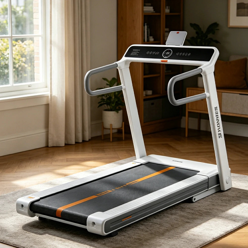 FITPRO Smart Foldable Treadmill with Dual-Turbine Brushless Motor and Electric Incline for Small-Space Home Fitness