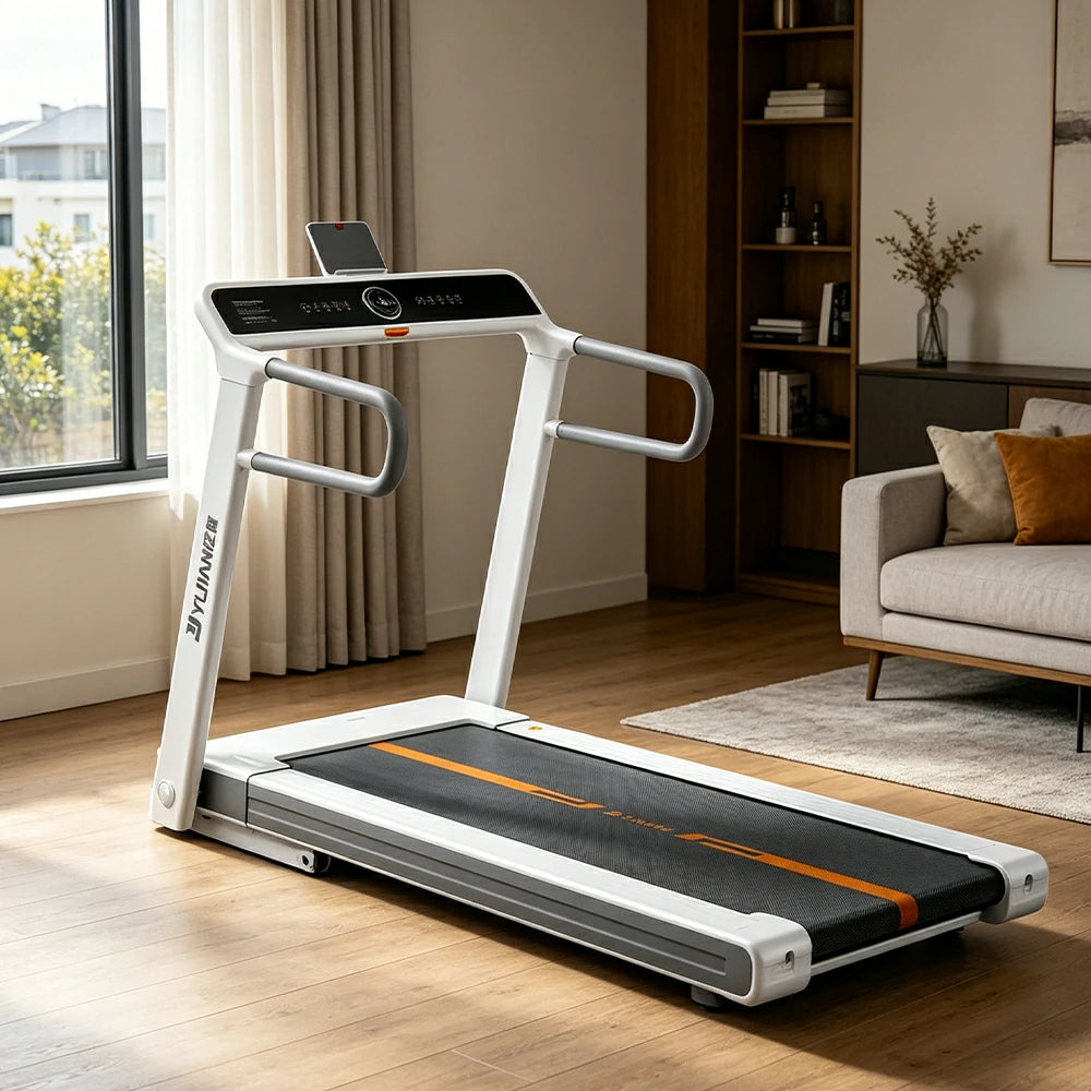 FITPRO Smart Foldable Treadmill with Dual-Turbine Brushless Motor and Electric Incline for Small-Space Home Fitness