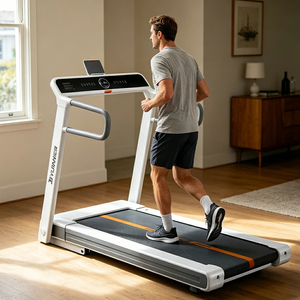 FITPRO Smart Foldable Treadmill with Dual-Turbine Brushless Motor and Electric Incline for Small-Space Home Fitness