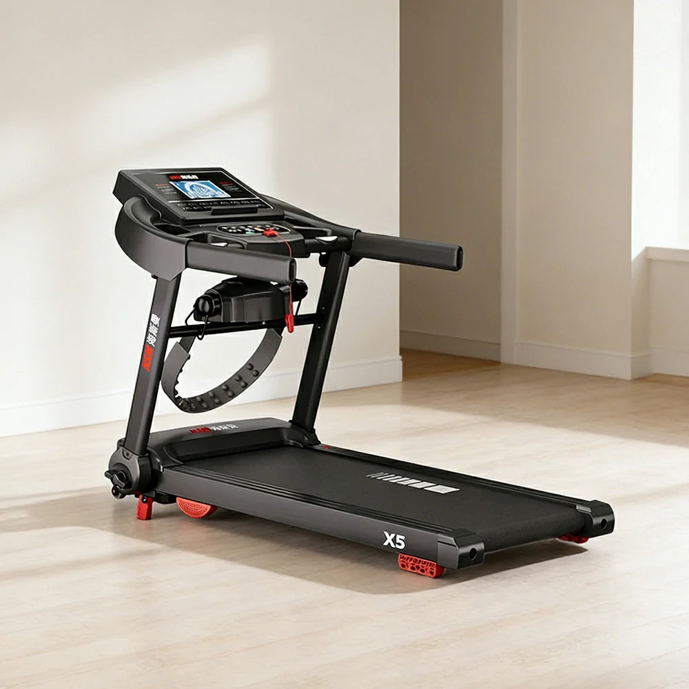 FITPRO Foldable Home Treadmill with 2.5HP Power and 7-Inch Touch Screen for Daily Running Fitness