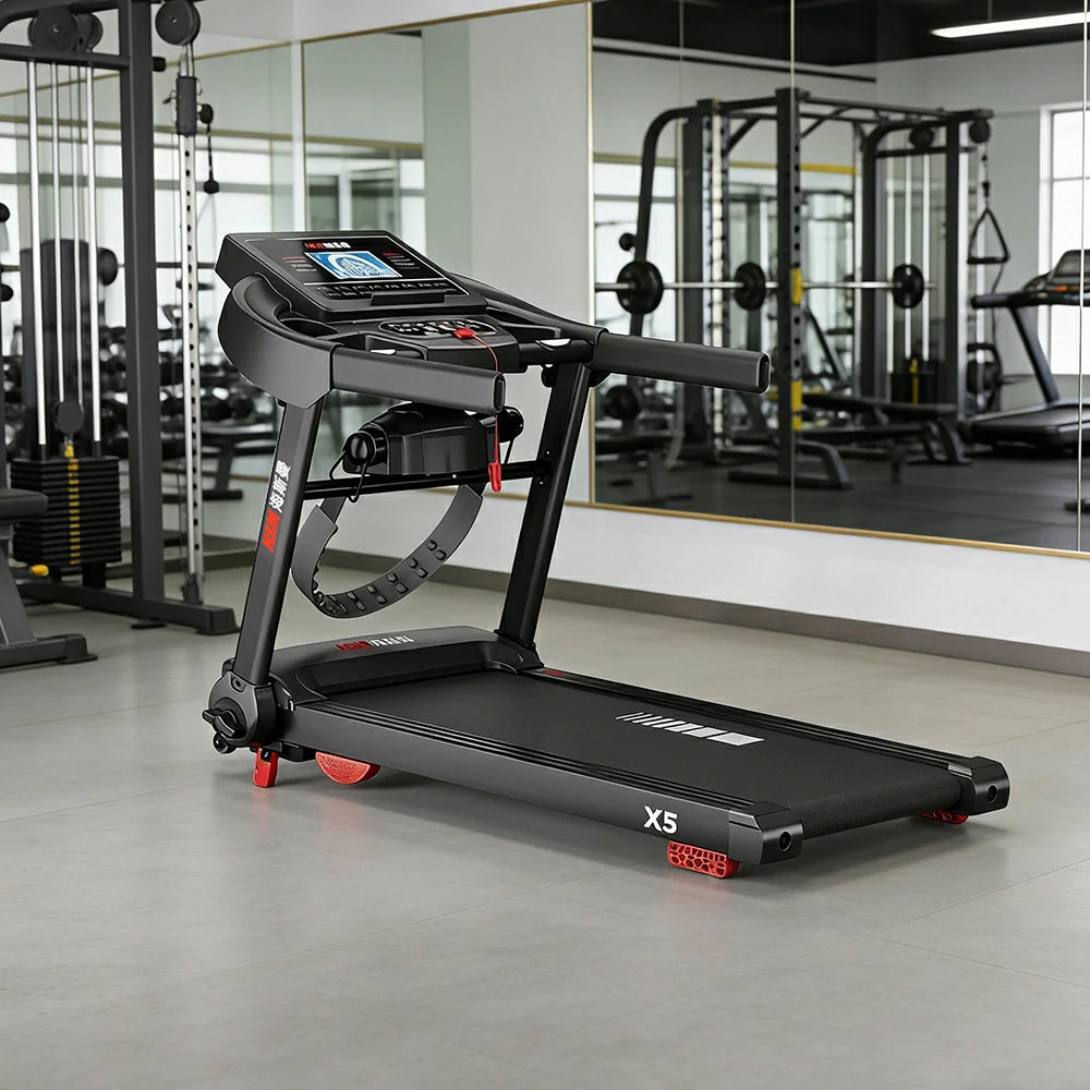 FITPRO Foldable Home Treadmill with 2.5HP Power and 7-Inch Touch Screen for Daily Running Fitness