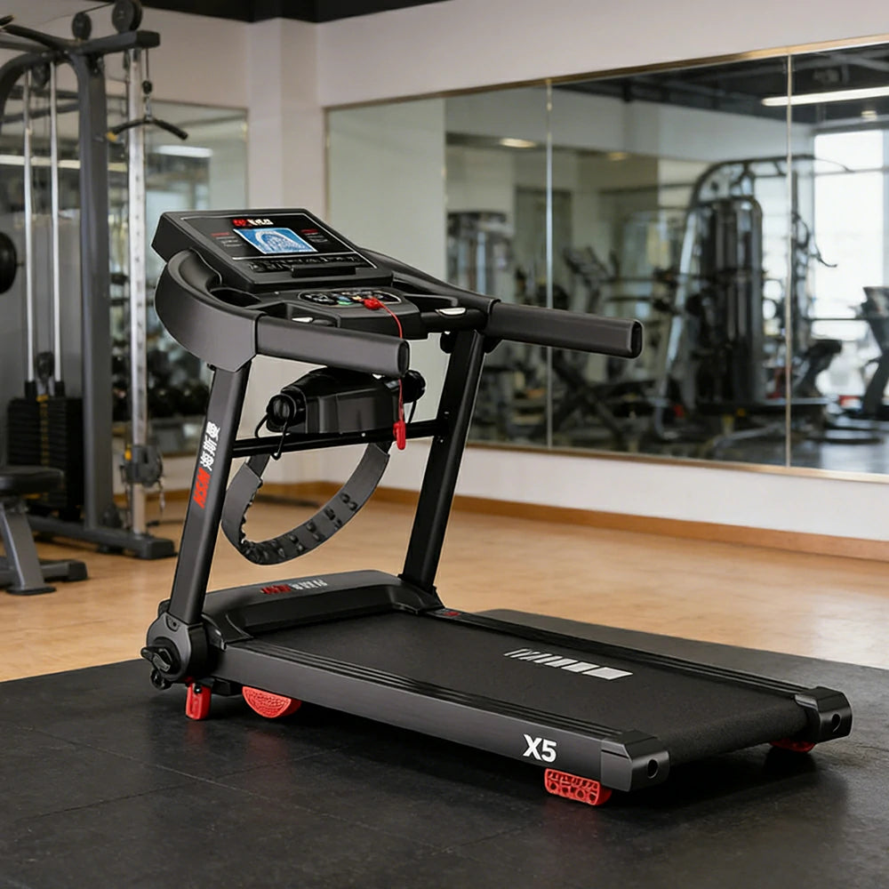 FITPRO Foldable Home Treadmill with 2.5HP Power and 7-Inch Touch Screen for Daily Running Fitness