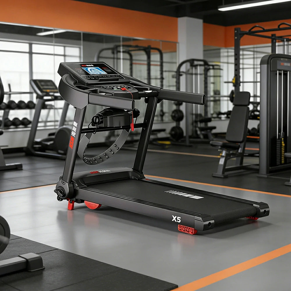 FITPRO Foldable Home Treadmill with 2.5HP Power and 7-Inch Touch Screen for Daily Running Fitness