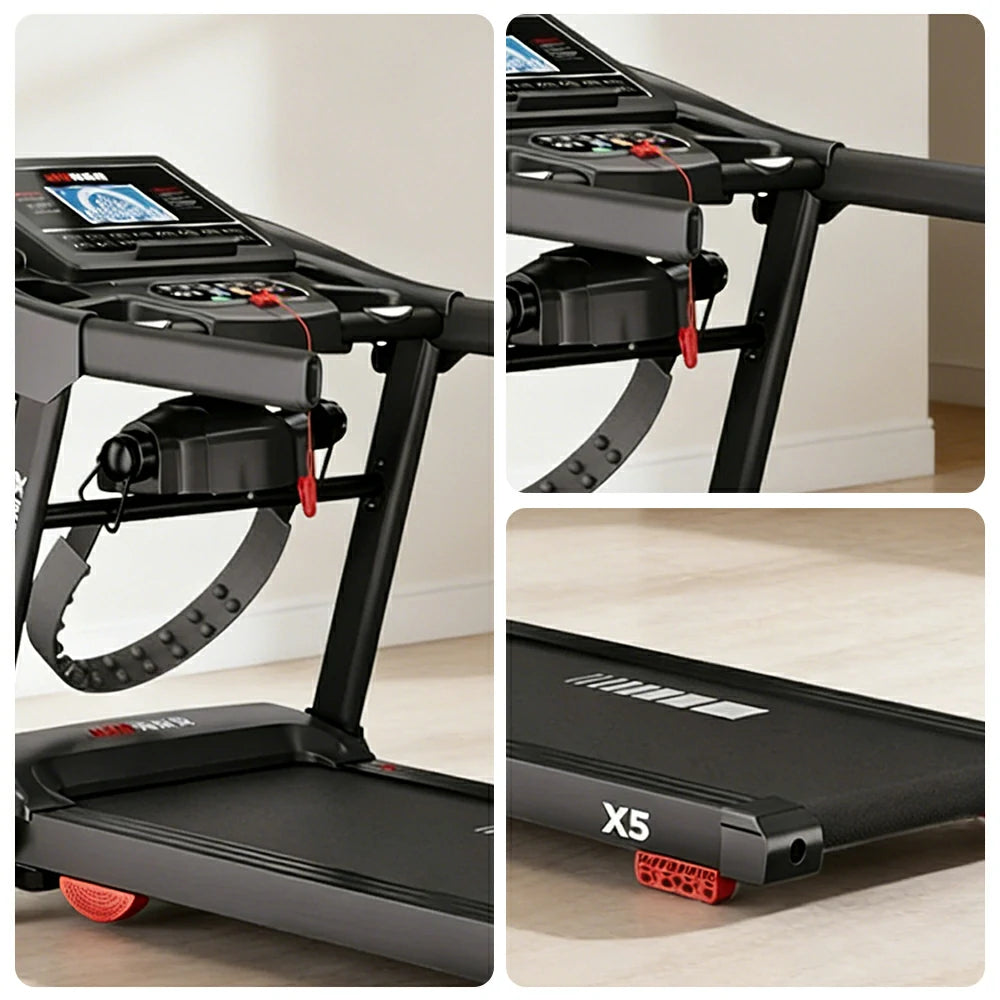 FITPRO Foldable Home Treadmill with 2.5HP Power and 7-Inch Touch Screen for Daily Running Fitness