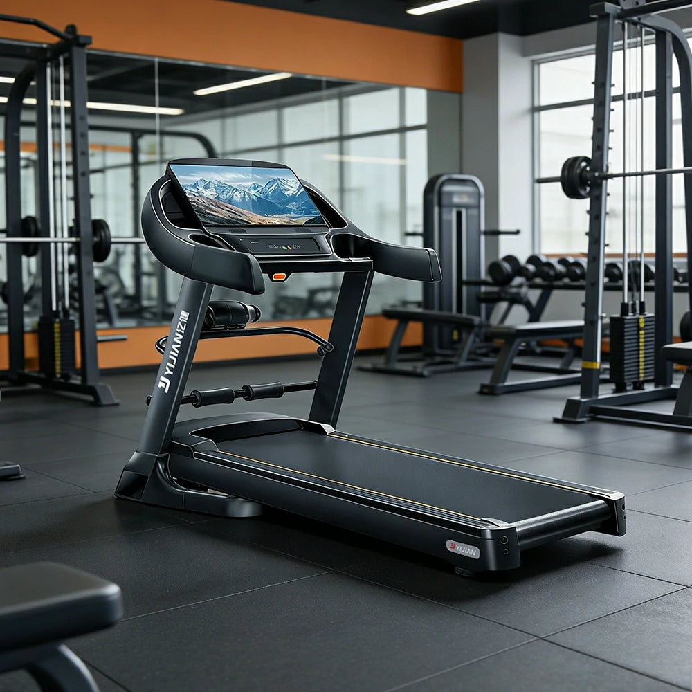 FITPRO Smart Home Treadmill with Dual-Turbine Brushless Motor and Wide Running Deck for Family Fitness Training