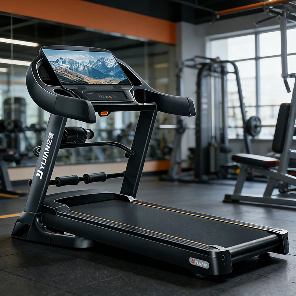 FITPRO Smart Home Treadmill with Dual-Turbine Brushless Motor and Wide Running Deck for Family Fitness Training