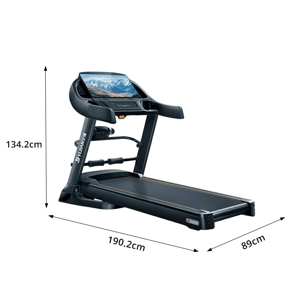 FITPRO Smart Home Treadmill with Dual-Turbine Brushless Motor and Wide Running Deck for Family Fitness Training